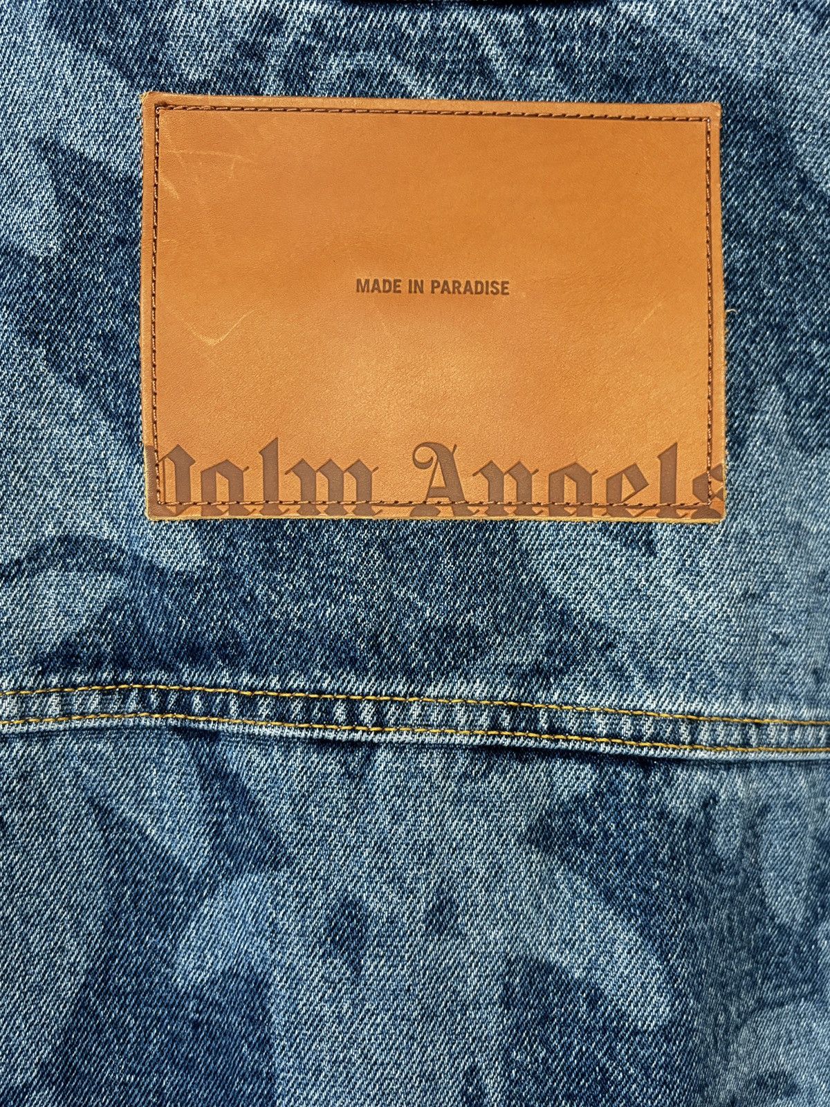 Palm Angels PALMITY ALLOVER LASER DENIM SHIRT Size US XL / EU 56 / 4 - 4 Thumbnail
