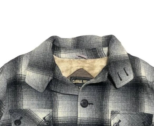 Japanese Brand Vintage 90s Casual Wear Wool Flannel Shirt Jacket Size US M / EU 48-50 / 2 - 3 Thumbnail