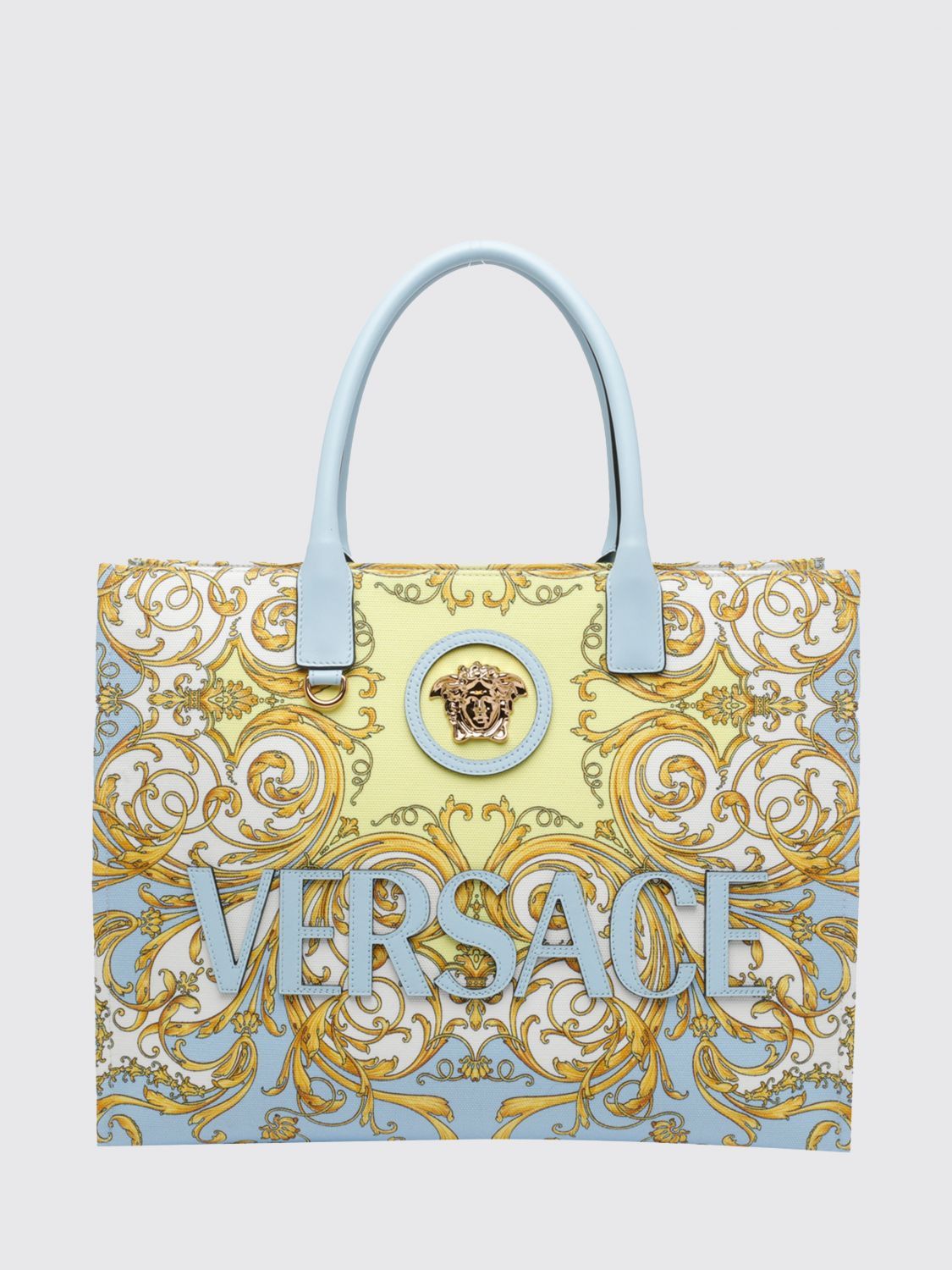 Versace Versace Handbag Woman Gnawed Blue Size ONE SIZE - 1 Thumbnail