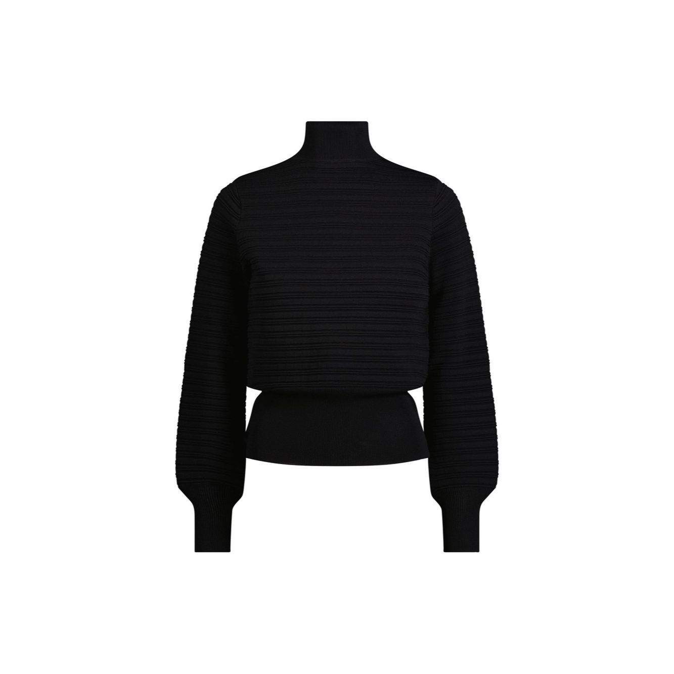 Other Aleeza Paris Olivia Wide Ribbed Sweater Black XS NWT Mock N Size XS / US 0-2 / IT 36-38 - 2 Thumbnail