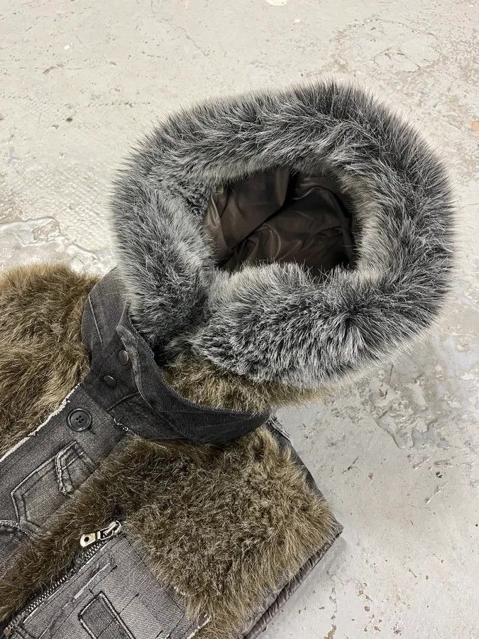 Dolce & Gabbana AW2011 Dolce & Gabbana Rabbit Fur Hooded Hybrid Denim Vest Jacket Size US S / EU 44-46 / 1 - 6 Thumbnail