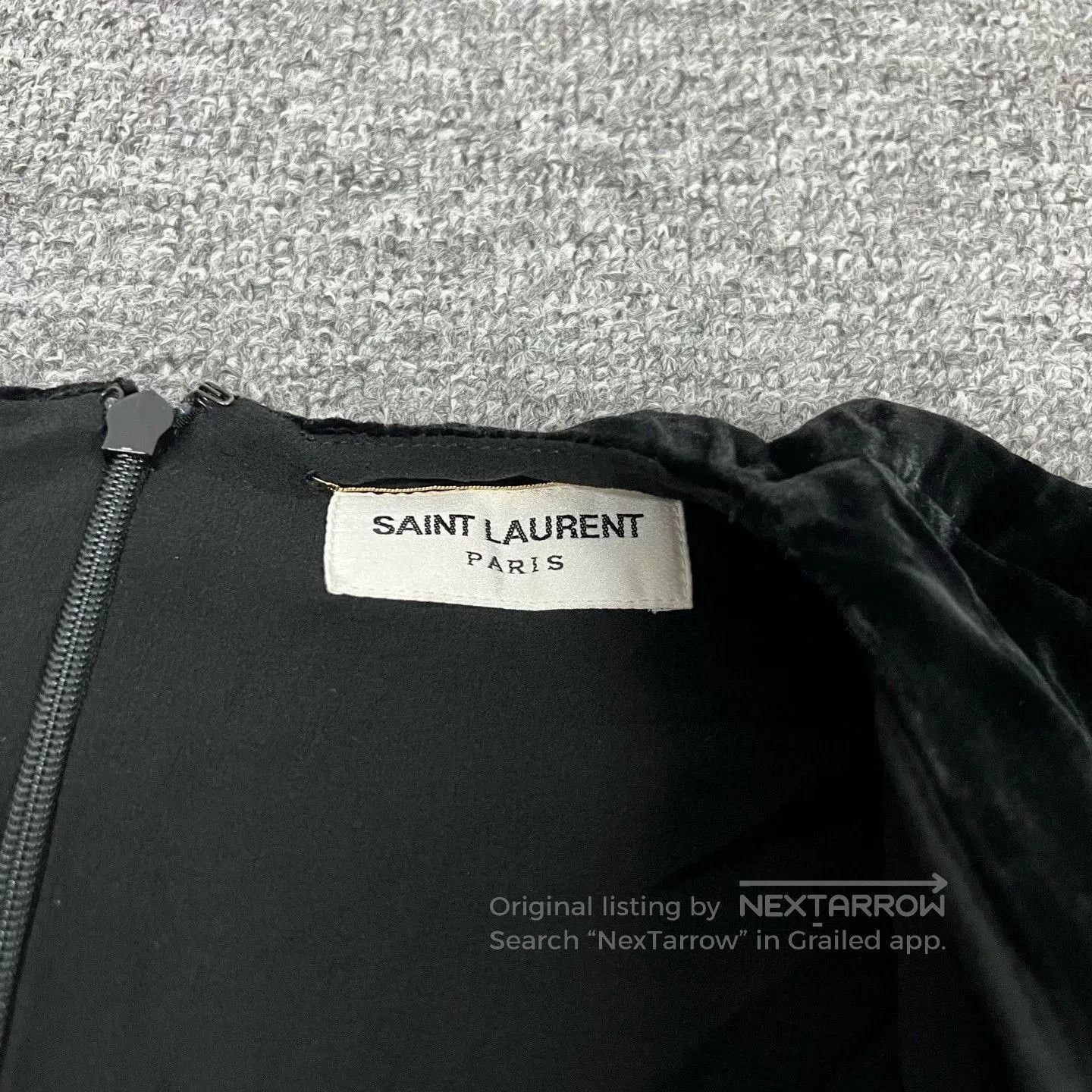 Yves Saint Laurent Saint Laurent Black Velvet Dress F36. Size XS / US 0-2 / IT 36-38 - 9 Thumbnail