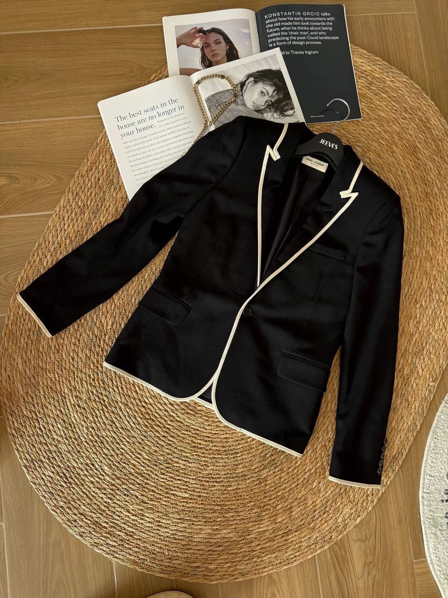 Saint Laurent Paris Saint Laurent Wool Black Blazer Size XS / US 0-2 / IT 36-38 - 1 Thumbnail