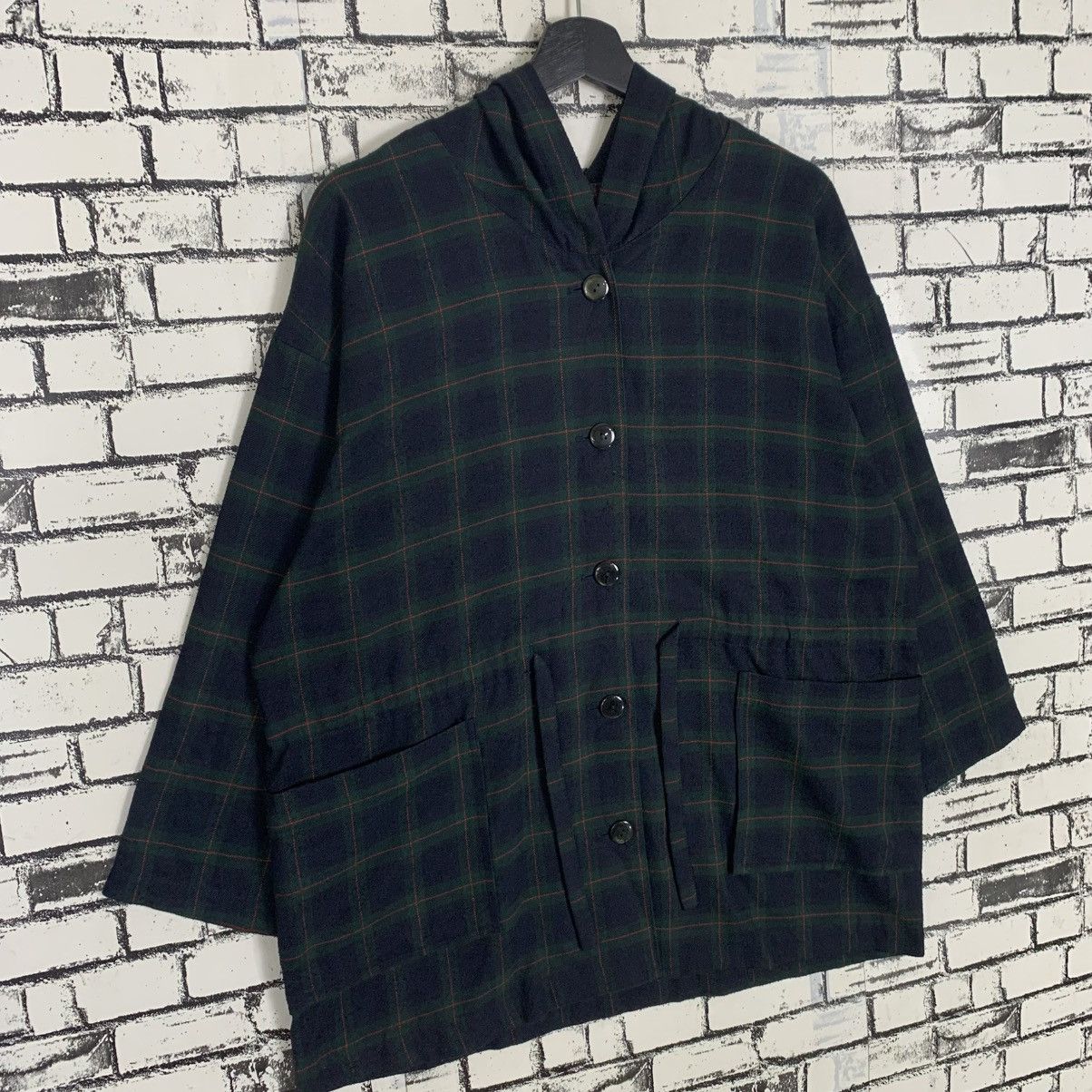 Issey Miyake Vintage One Mile Plantation Issey Miyake Tartan Cape Cloak Size US M / EU 48-50 / 2 - 3 Thumbnail