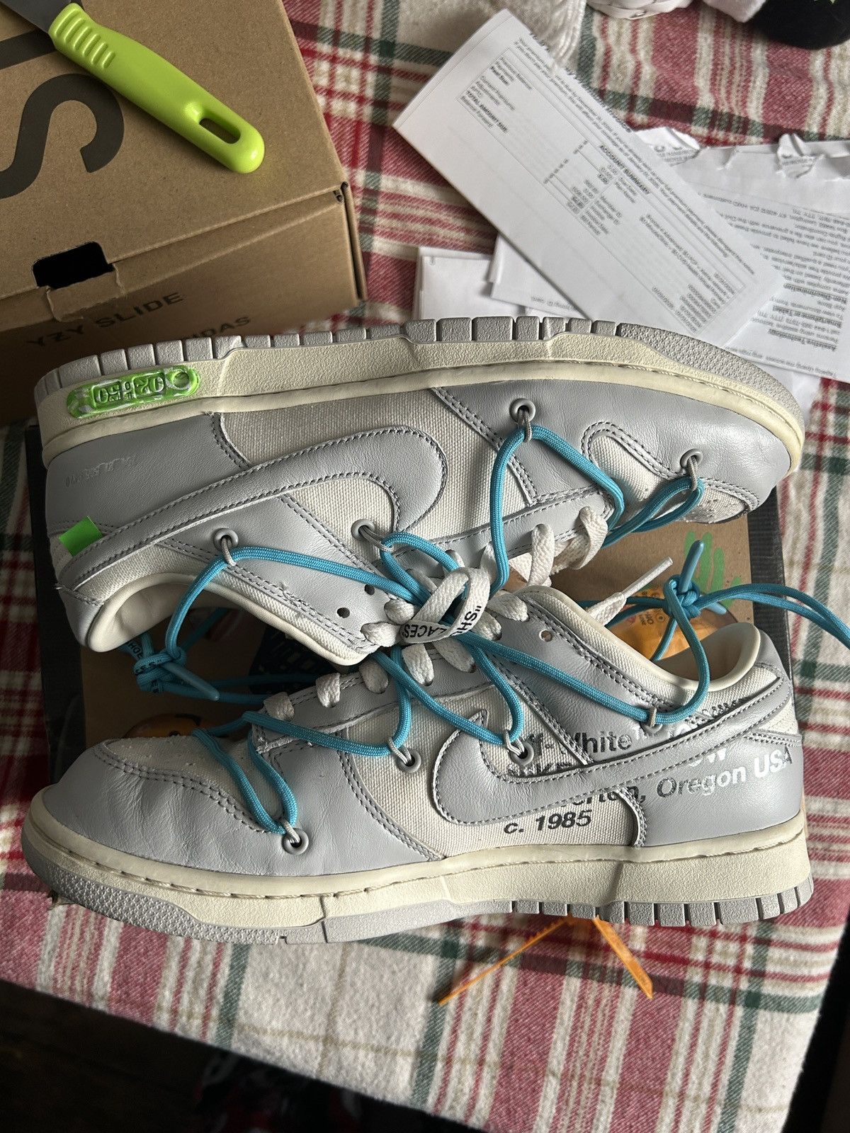 Nike × Off-White Nike dunk low off white lot 02 Size US 9 / EU 42 - 2 Thumbnail