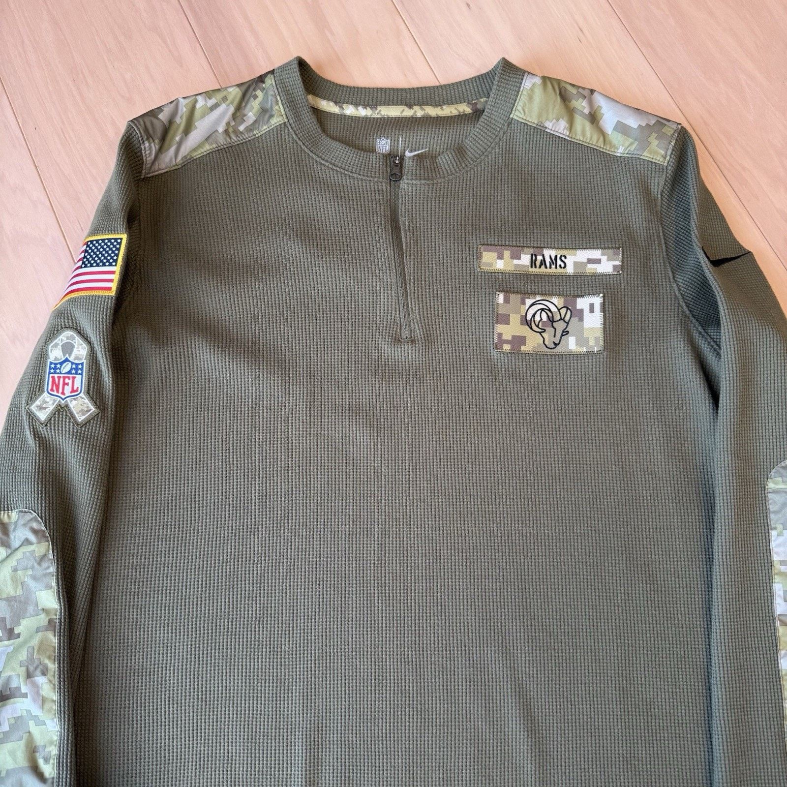 Nike Los Angeles Rams Salute To Service Waffle Knit Shirt Large Size US L / EU 52-54 / 3 - 4 Thumbnail