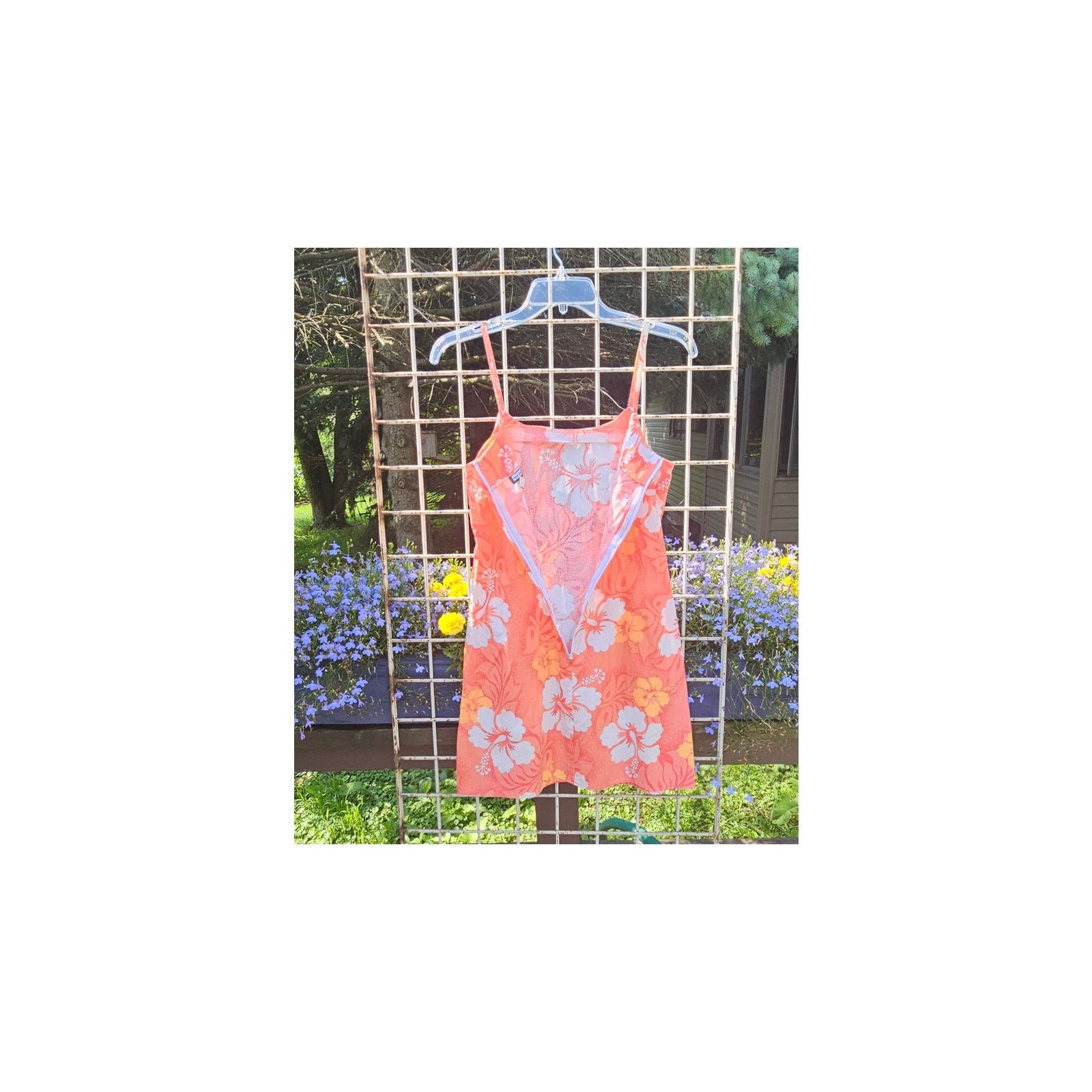 Other Floral Orange & White Sundress. Habiscus print. Girls Size 5 Size S / US 4 / IT 40 - 7 Thumbnail