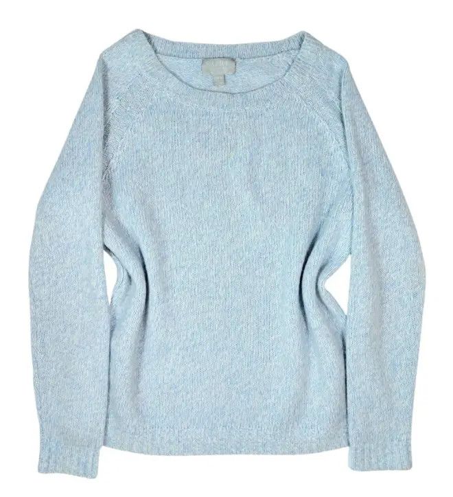 image of Vintage 100% Cashmere Sweater Jumper Pure Collection Light Blue, Women's (Size Small)