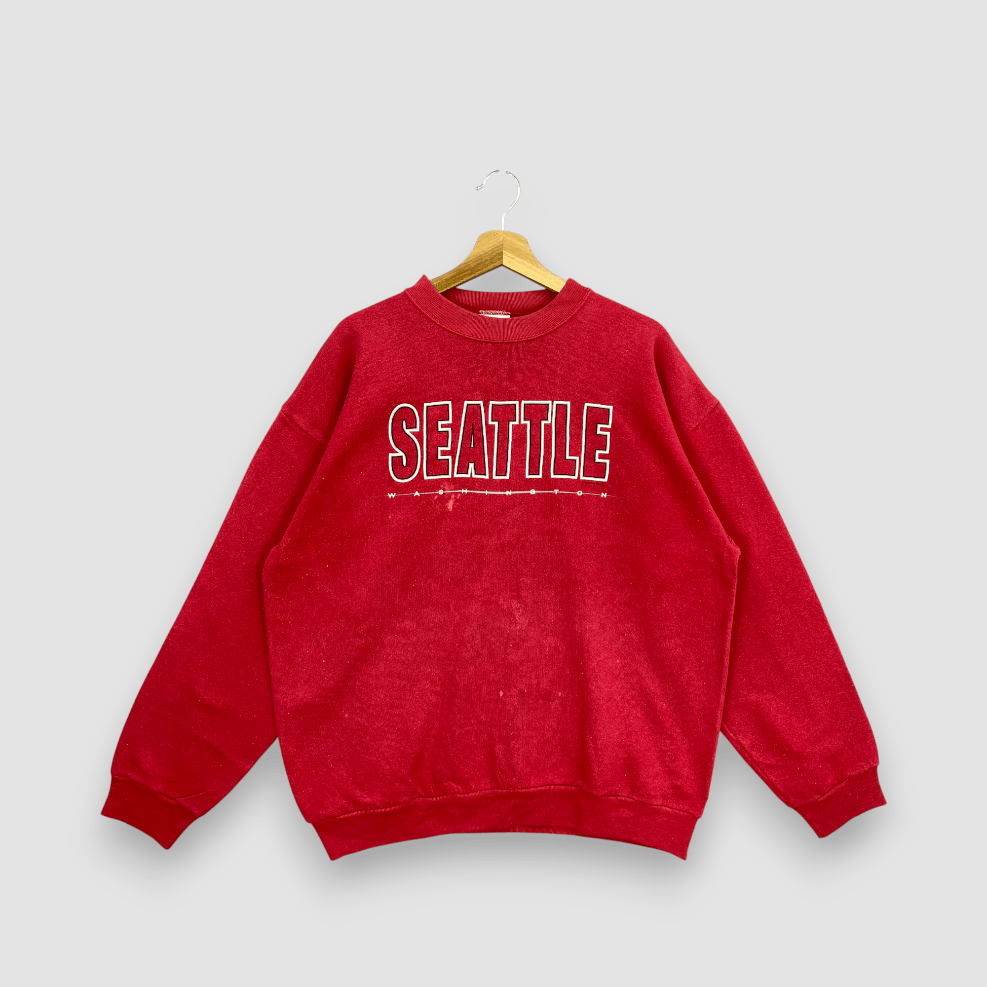 Vintage Vintage 90s Seattle Washington Sweater Pullover Sweatshirt Size US L / EU 52-54 / 3 - 1 Thumbnail
