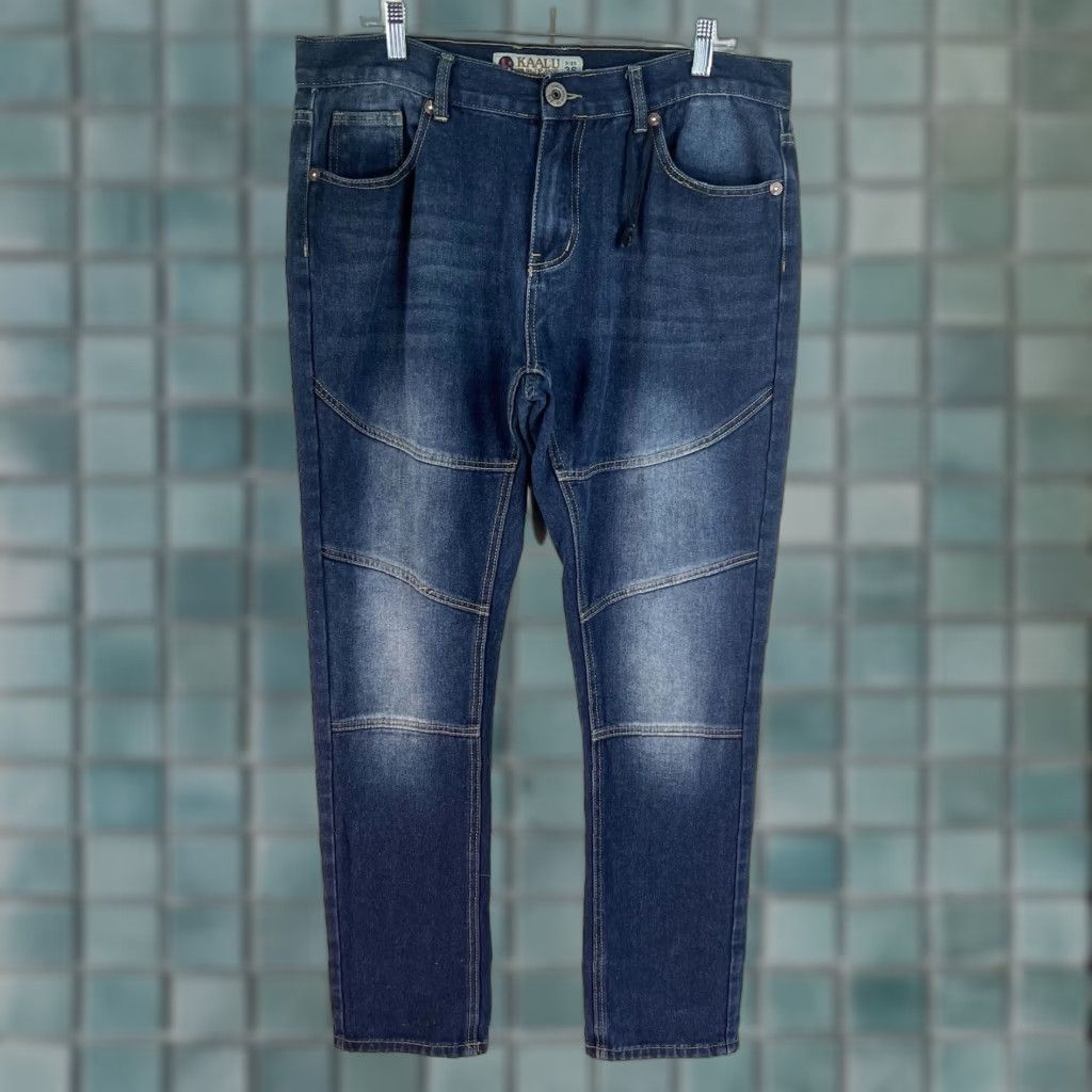 Vintage Kaalu Euro Jeans Straight Leg Mens Jeans 36 Blue Cotton Denim Regular 36X32 USA Logo London Preppy 90s Mens Size US 36 / EU 52 - 1 Thumbnail