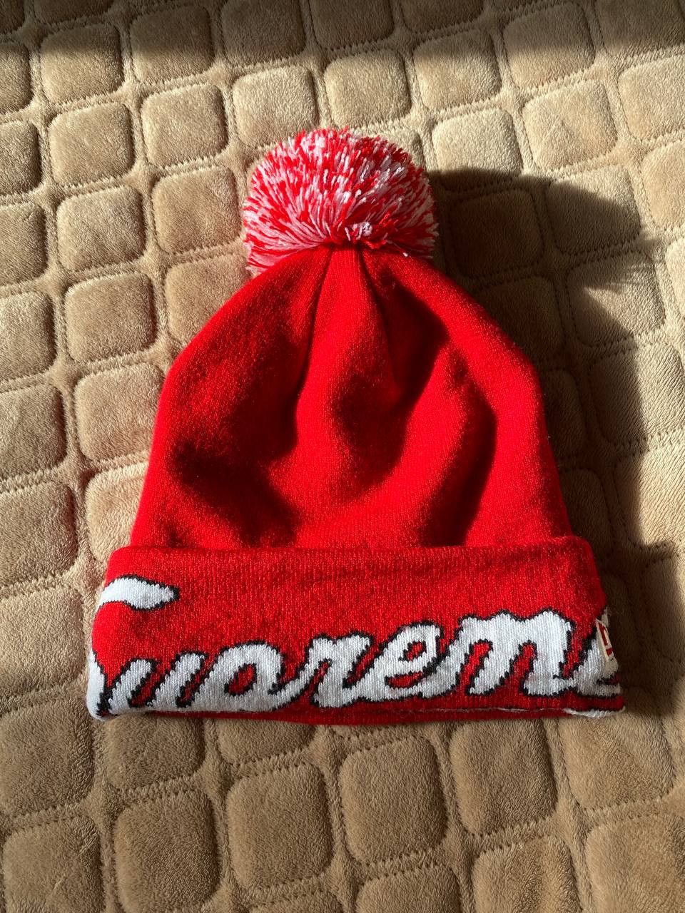 New Era Supreme Script Beanie | Grailed