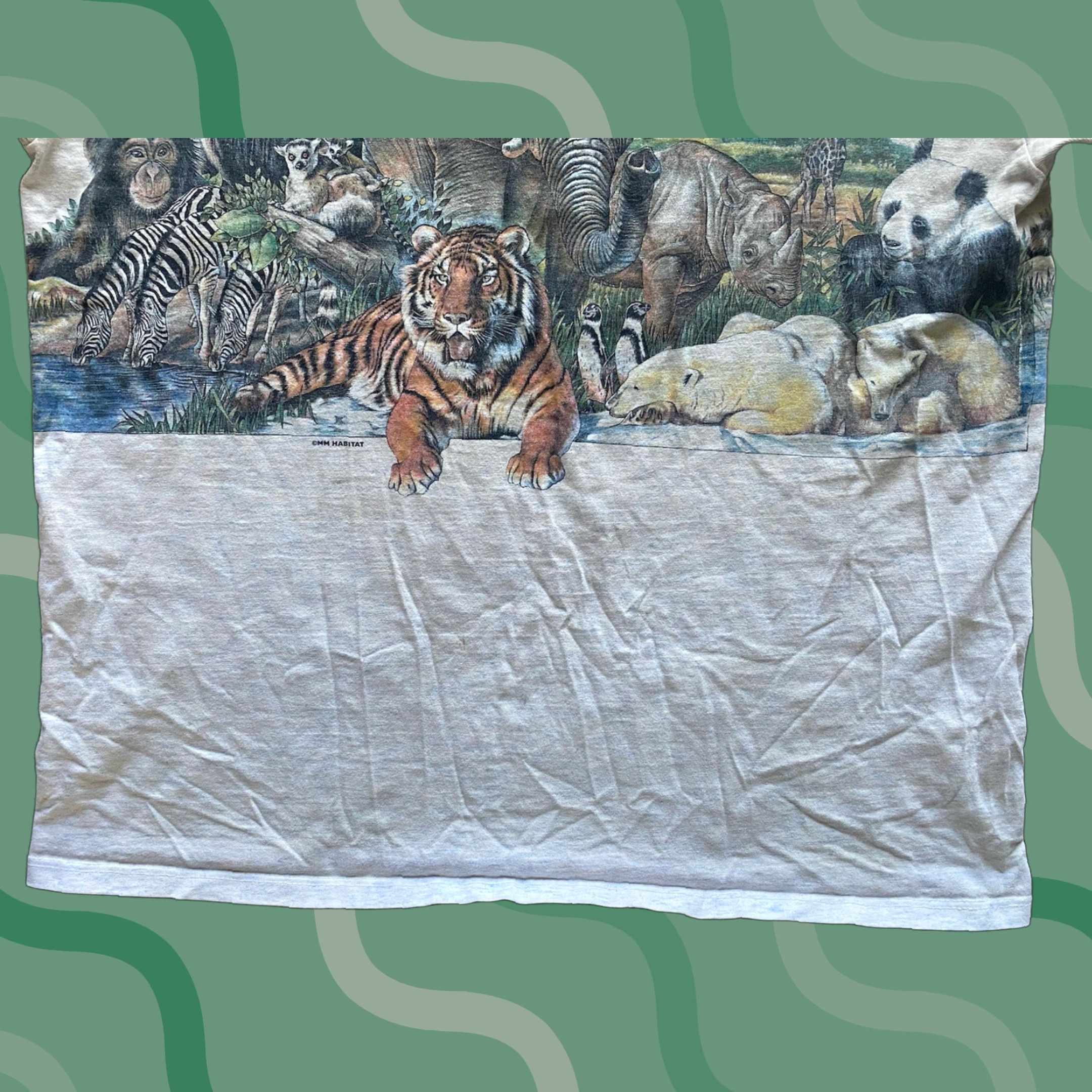 Habitat VINTAGE Habitat T-Shirt Animals Safari Men’s XL Gray Single Stitch Short Sleeve T-Shirt Mens XL Gray Animals Safari Habitat Vintage Size US XL / EU 56 / 4 - 1 Thumbnail