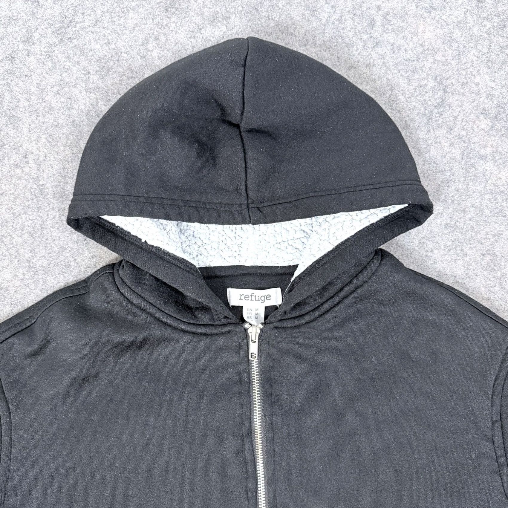 Vintage Refuge Women's Full Zip Hooded Jacket Black Size M Activewear Long Sleeve Casual Sportswear Size M / US 6-8 / IT 42-44 - 2 Thumbnail