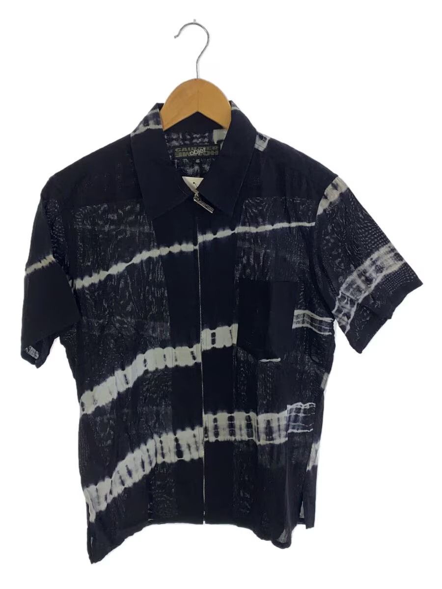 Streak Print Short Sleeve Zip Shirt