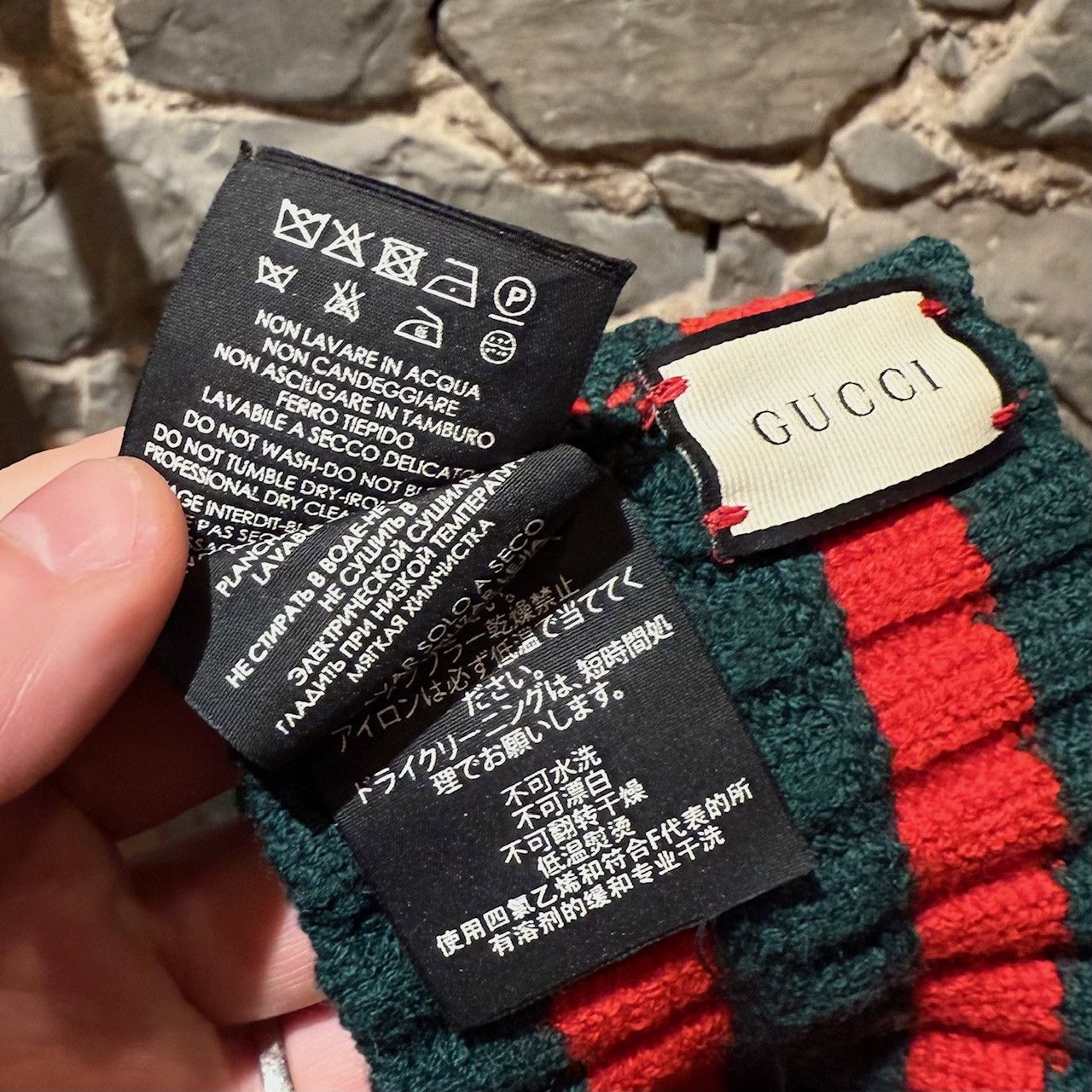 Gucci Gucci Green Red Web Knit Headband Size ONE SIZE - 7 Thumbnail