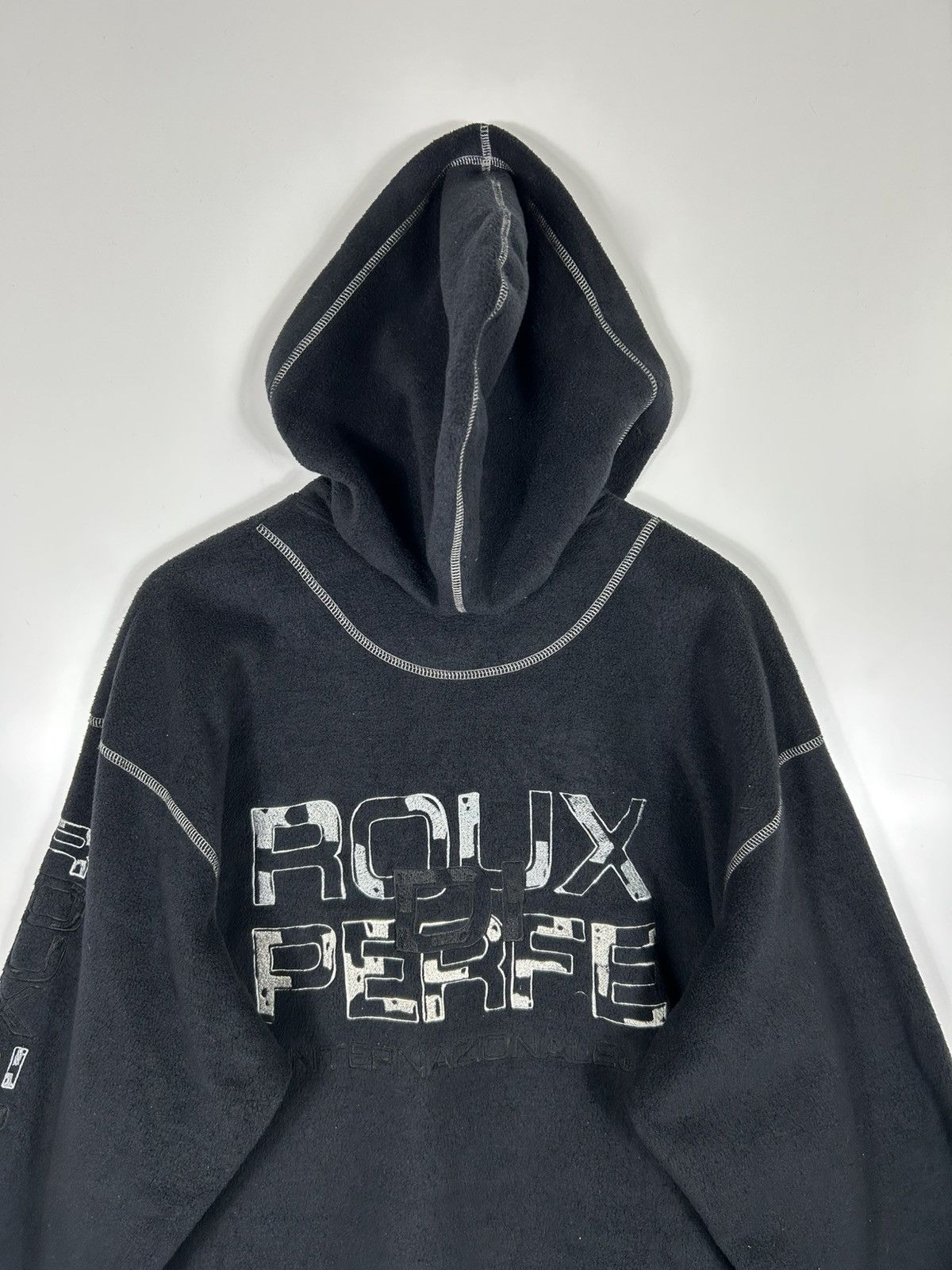 Japanese Brand ⚡️Vintage Roux Di Perfe Fleece Hoodies Half Zipper Sweatshirt Size US L / EU 52-54 / 3 - 14 Thumbnail