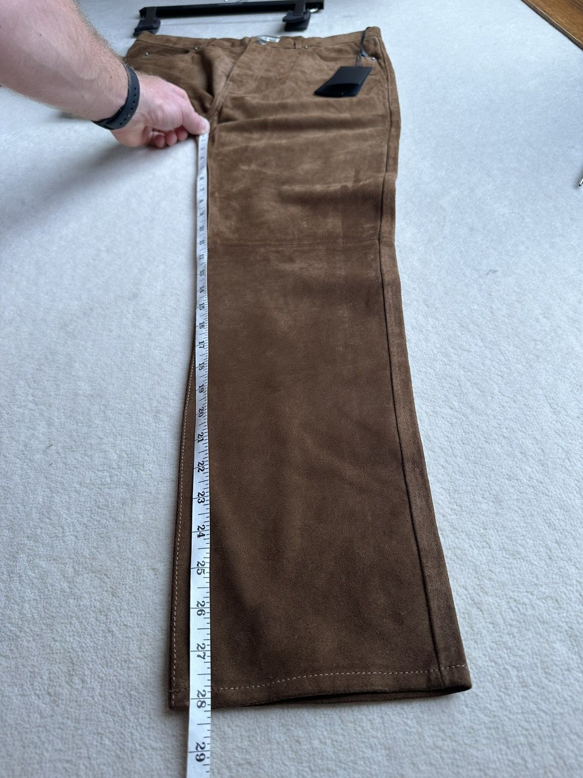 Saint Laurent Paris SS20 $3k+ 🤑 Saint Laurent suede leather pants trousers Size US 32 / EU 48 - 12 Thumbnail