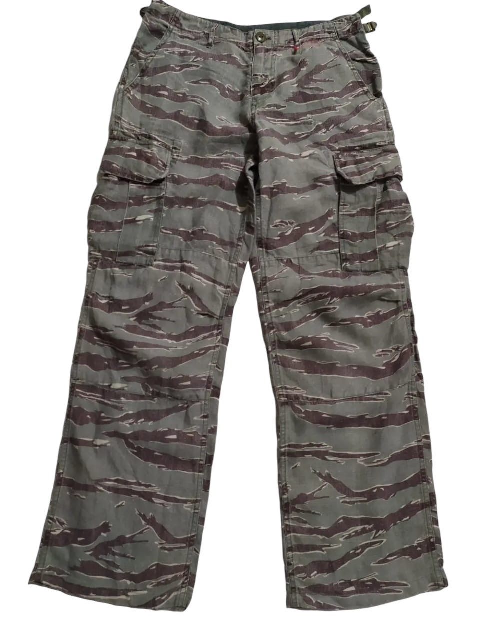 Japanese Brand × United Arrows United Arrow Tiger Camo Linen Cargo Pants Pink Label Size 30" / US 8 / IT 44 - 1 Thumbnail