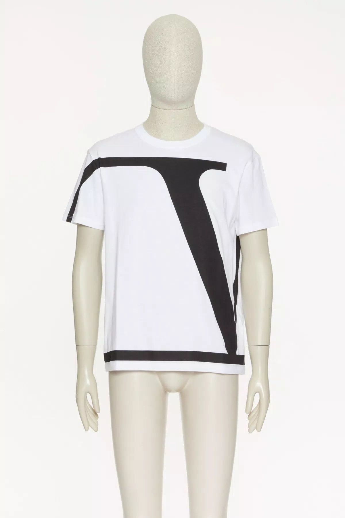 Valentino oc11z0725 Vlogo Signature Cotton T-Shirt in White/Black Size US L / EU 52-54 / 3 - 1 Thumbnail