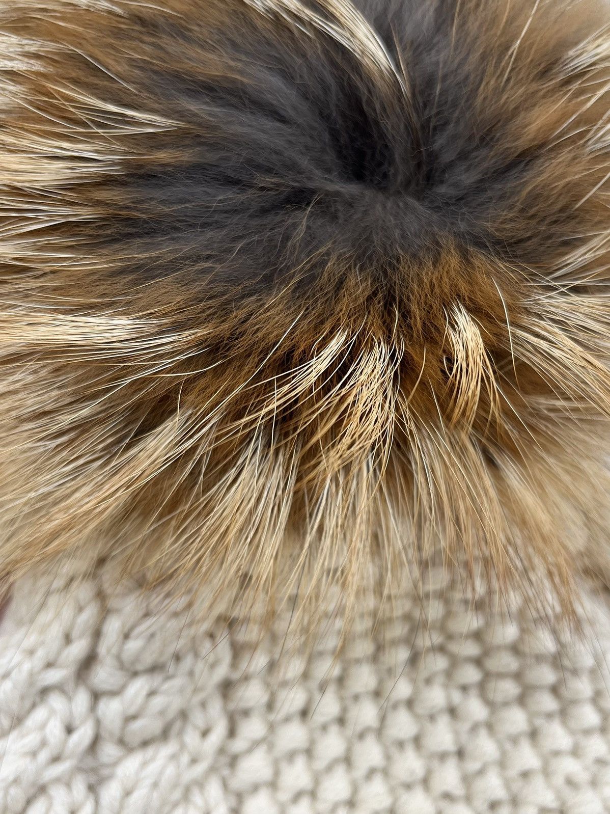 Chrome Hearts Chrome Hearts Fox Fur Pom Pom Leather Cross Patch Beanie Size ONE SIZE - 4 Thumbnail