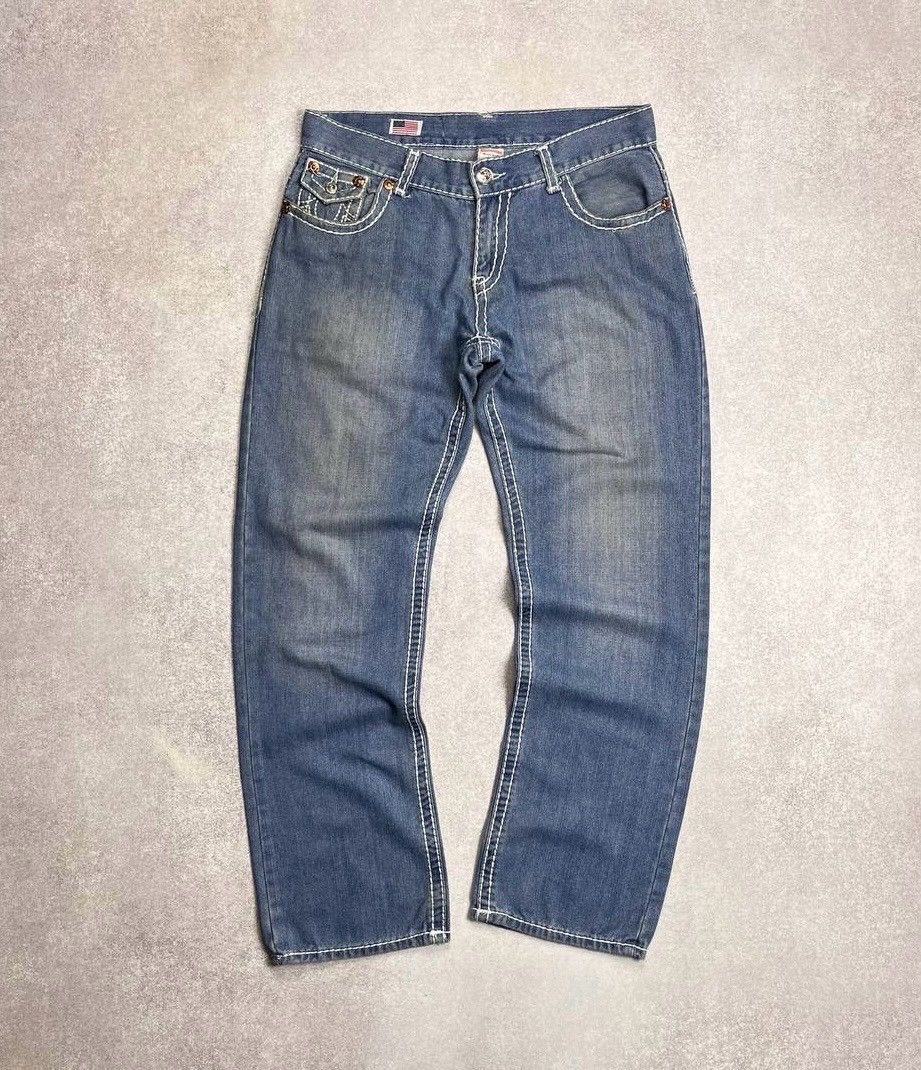 Other QUICK SALE⚡️VINTAGE TRUE RELIGION BAGGY FLARED JEANS Y2K 34 Size US 34 / EU 50 - 2 Thumbnail