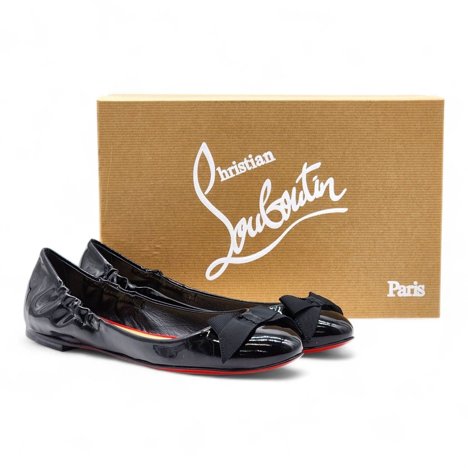 Christian Louboutin Gloriana Flat Patent Leather Ballet Flats Black EU 35 US 5 Size US 5 / IT 35 - 2 Thumbnail