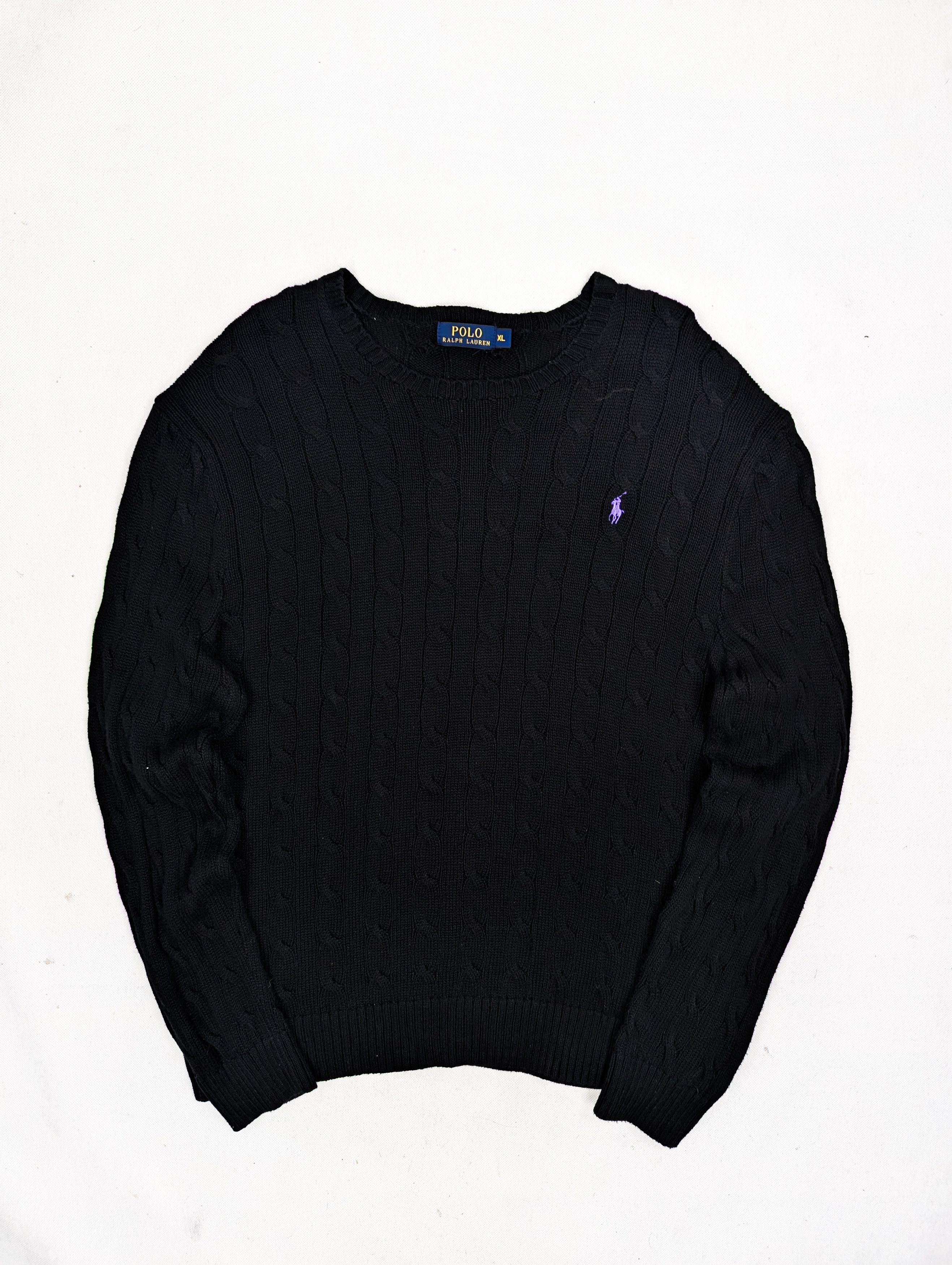 Polo Ralph Lauren Polo Ralph Lauren braid black sweater jumper XL Size US XL / EU 56 / 4 - 1 Thumbnail