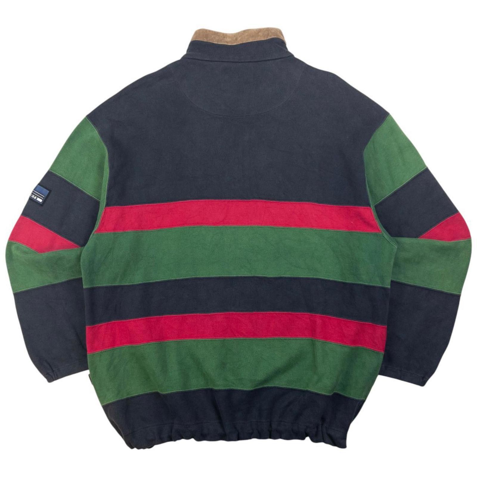 Burberry Vintage Burberry Q Zip Striped Sweatshirt Size L Size US L / EU 52-54 / 3 - 2 Thumbnail