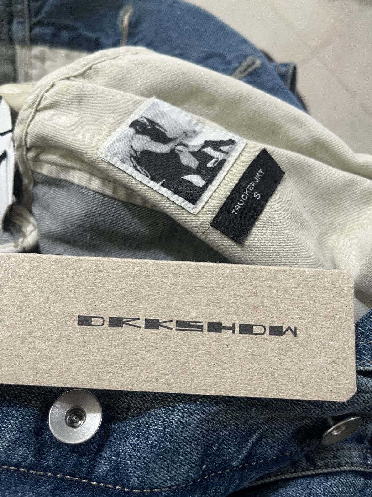 Rick Owens Drkshdw Rick Owens Trucker Denim Jacket Sz S Size US S / EU 44-46 / 1 - 9 Thumbnail