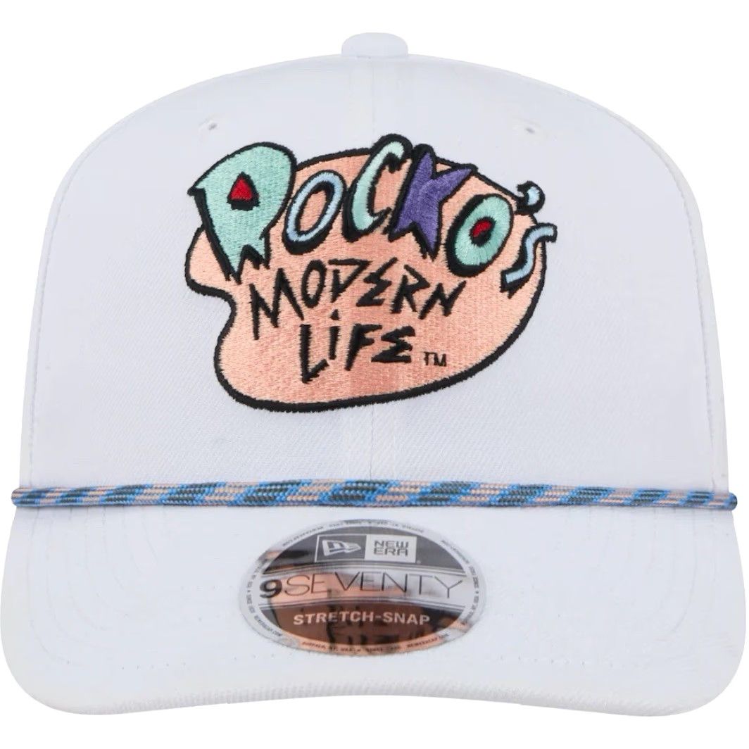 New Era New Era Rockos Modern Life Hat Cap Snap Back Rope 9Seventy Retro White Nickelodeon Classic Adjustable Breathable One Size Men Cap Hat Size ONE SIZE - 2 Thumbnail