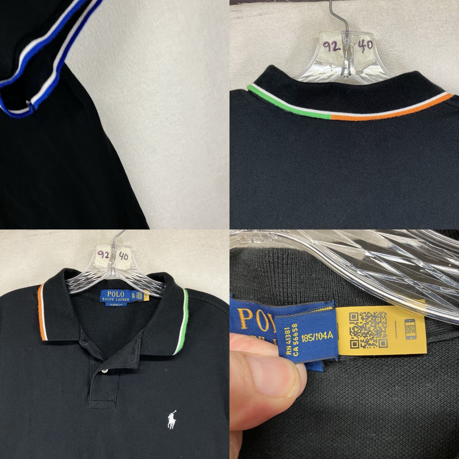 Polo Ralph Lauren Ralph Lauren Polo Shirt Men XL Black Short Sleeve Embroidered Logo Cotton Knit Size US XL / EU 56 / 4 - 8 Thumbnail