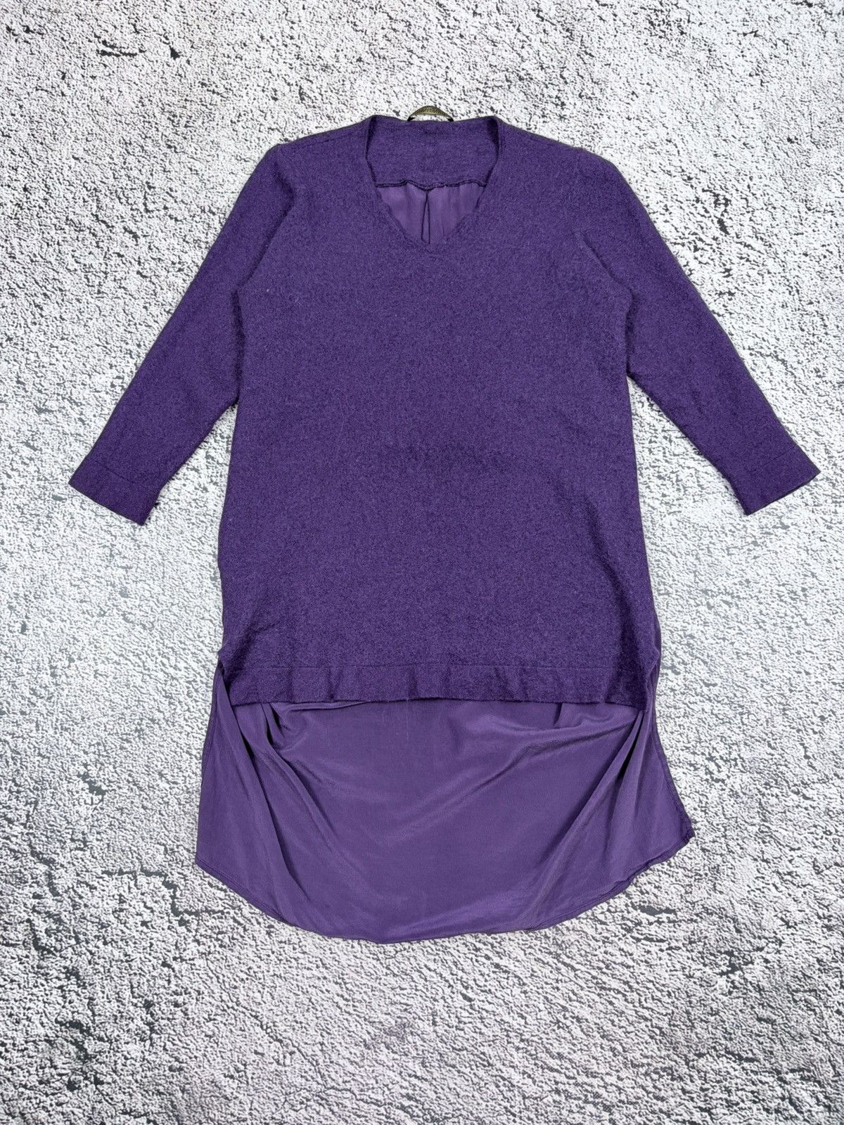 Marina Rinaldi Marina Rinaldi Italy Purple Wool Silk Knit Tunic Sweater M Size M / US 6-8 / IT 42-44 - 1 Thumbnail