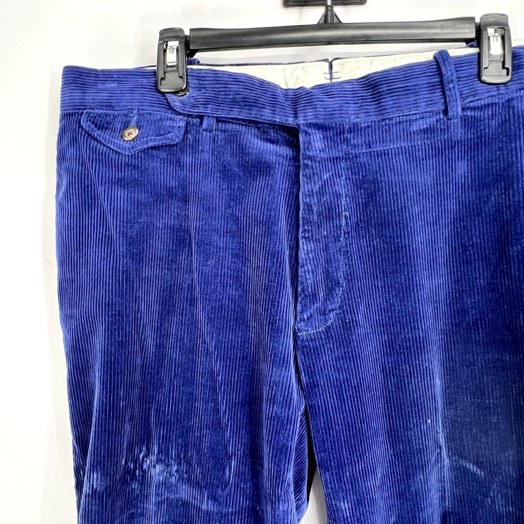Ralph Lauren VINTAGE Ralph Lauren Mens Pants Dress Pants Corduroy 36x30 Blue 90s Straight Pocket Mens Size US 36 / EU 52 - 2 Thumbnail
