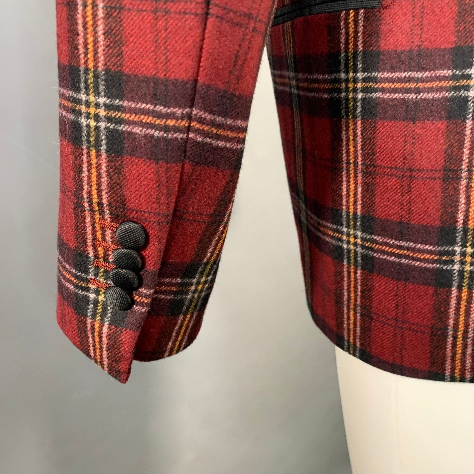 Suitsupply SUITSUPPLY Size 36 Plaid Wool Single Button Sport Coat Size 36R - 5 Thumbnail
