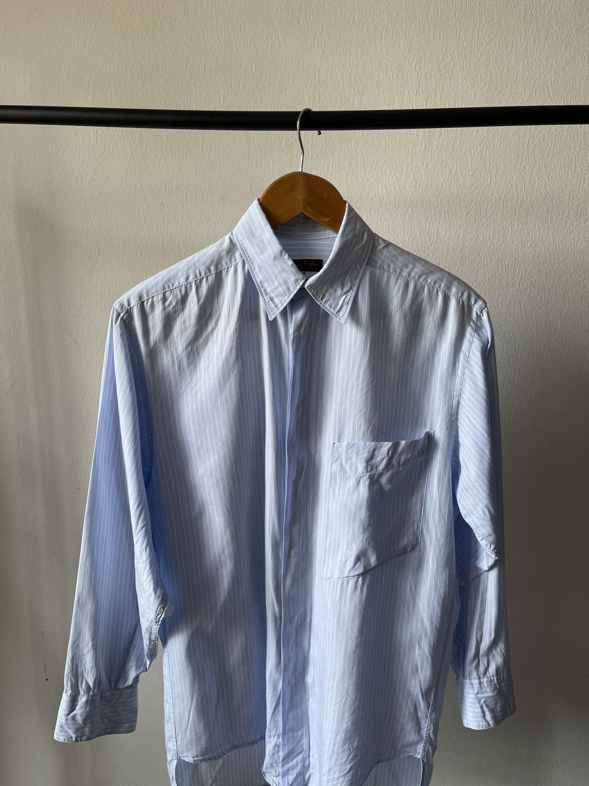 Thierry Mugler 80s Thierry Mugler Paris Stripe Shirt Size US L / EU 52-54 / 3 - 3 Thumbnail
