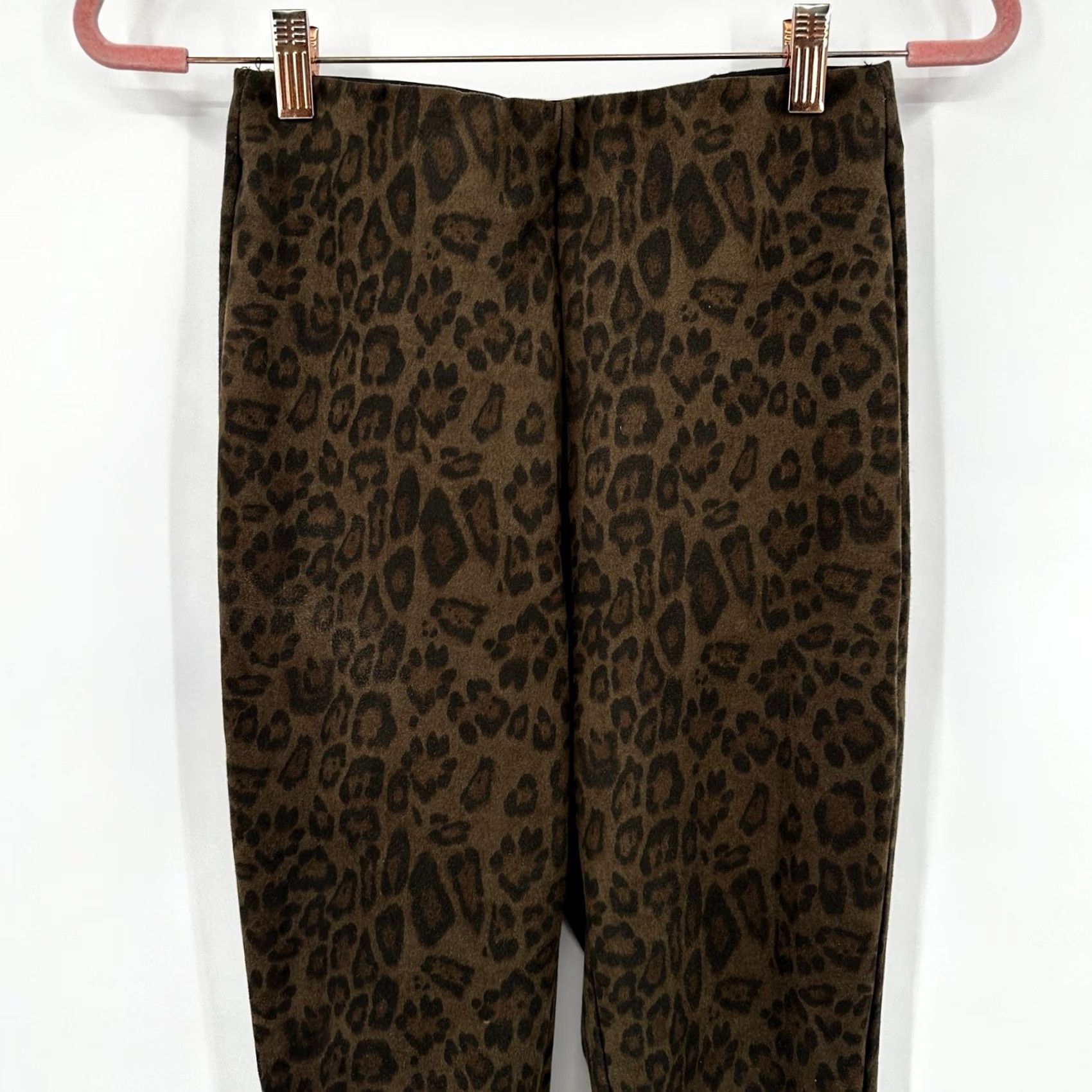 Zara ZARA Leopard Print High Rise Skinny Leggings Womens XS Brown Black Athletic Casual Trousers Pants Size 26" / US 2 / IT 38 - 5 Thumbnail