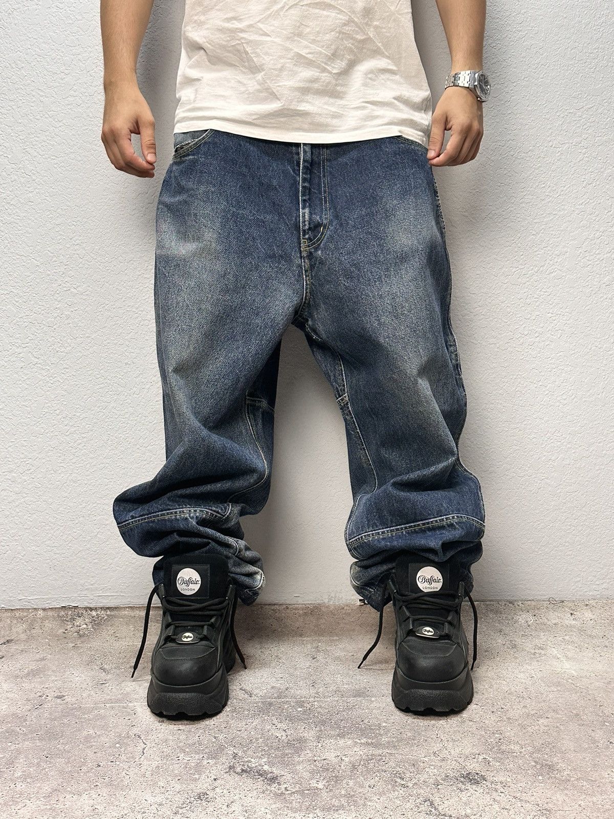 JNCO Vintage Baggy JNCO BONTAGE Ed Hardy style Y2K USA Sk8 Denim Size US 38 / EU 54 - 2 Thumbnail