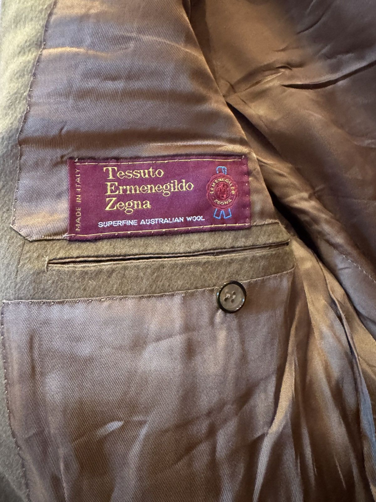 Ermenegildo Zegna Ermenegildo Zegna Wool Blazer Sport Coat Brown Vintage Size 40R - 4 Thumbnail