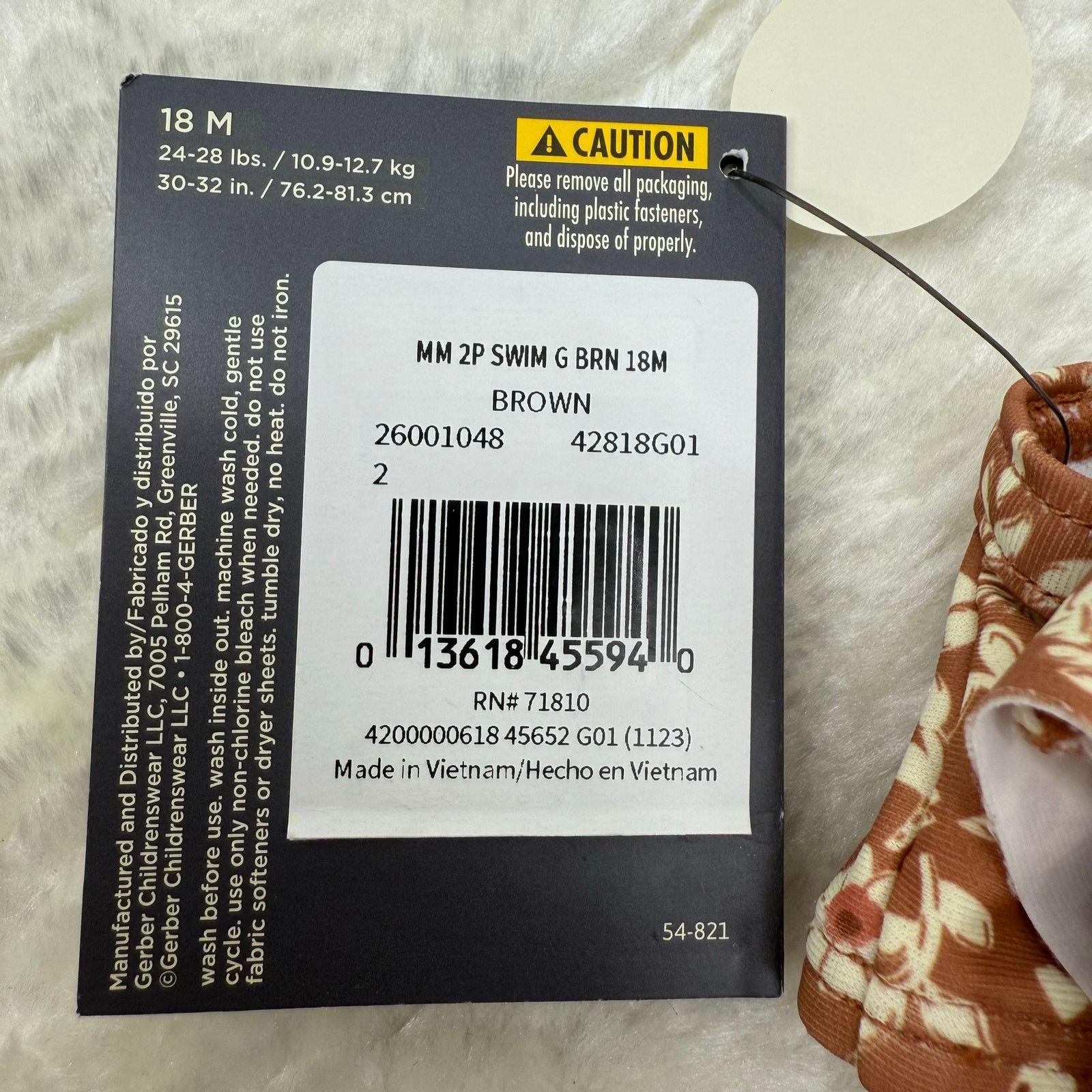 Other NWT Gerber Modern Moments Girls 2-Piece Toddler Swimsuit 18M Size ONE SIZE - 5 Thumbnail