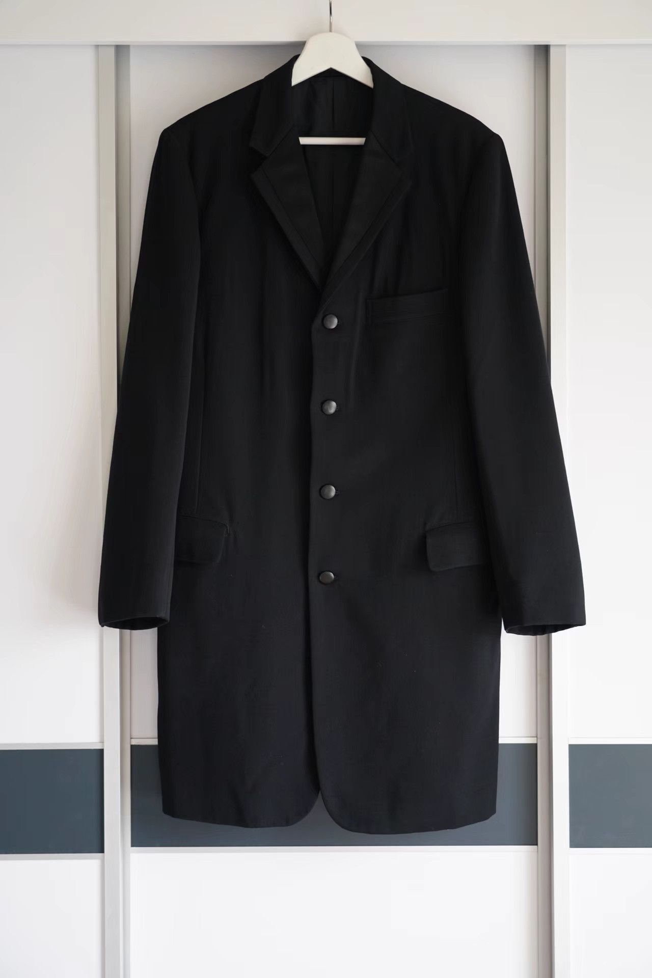 Yohji Yamamoto Black Long Buttoned Coat Size S Size US S / EU 44-46 / 1 - 1 Thumbnail