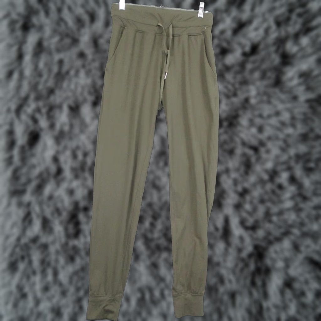 Vintage Zyia Active Pants Womens Large Green Nylon Spandex Joggers Athletic Stretch Size 36" / US 14 / IT 50 - 1 Thumbnail