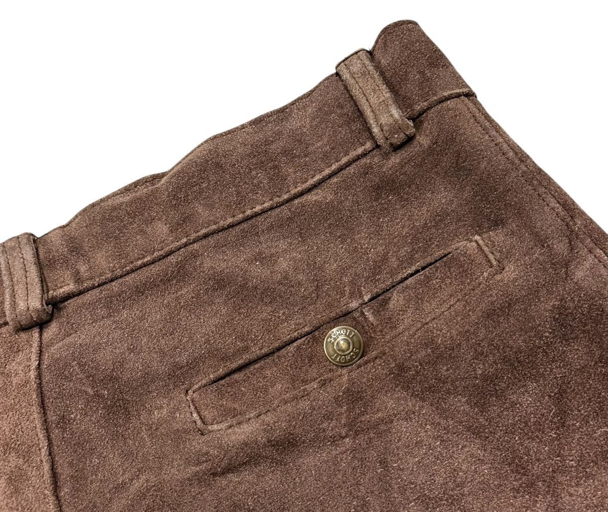 Schott Vintage Schott NYC Made In USA Suede Leather Short Pants Size US 30 / EU 46 - 12 Thumbnail