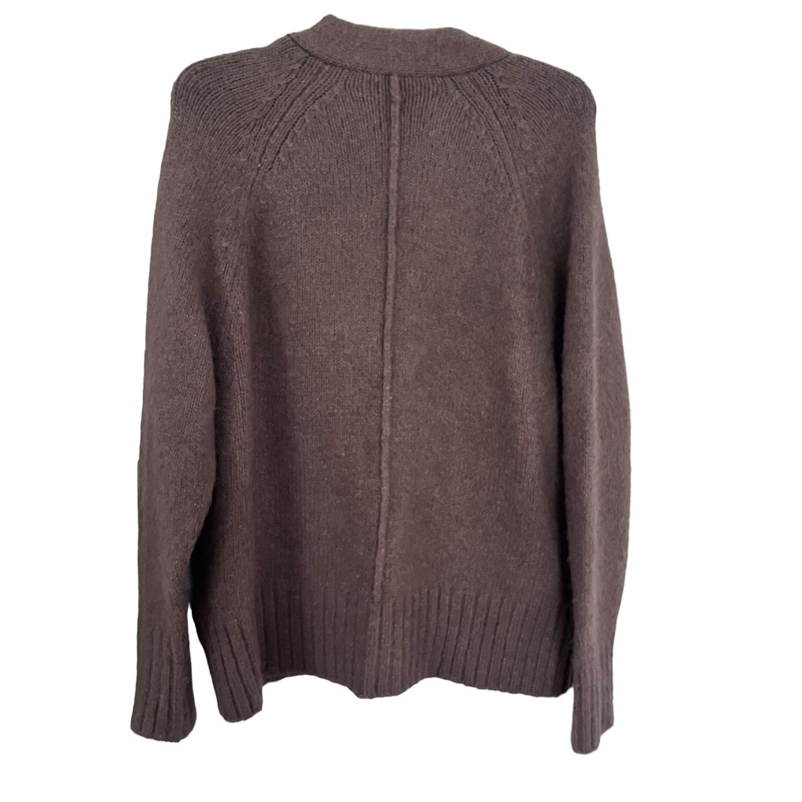 Zara Zara Brown Knit V-Neck Button Front Cardigan Sweater Size S / US 4 / IT 40 - 3 Thumbnail