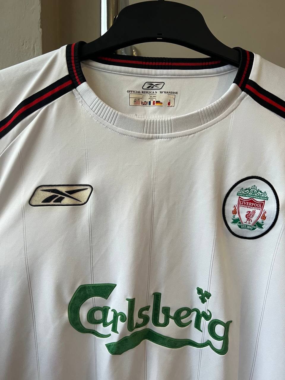 Reebok 2003/04 LIVERPOOL FC AWAY SOCCER JERSEY FOOTBALL SHIRT XXL Size US XXL / EU 58 / 5 - 5 Thumbnail