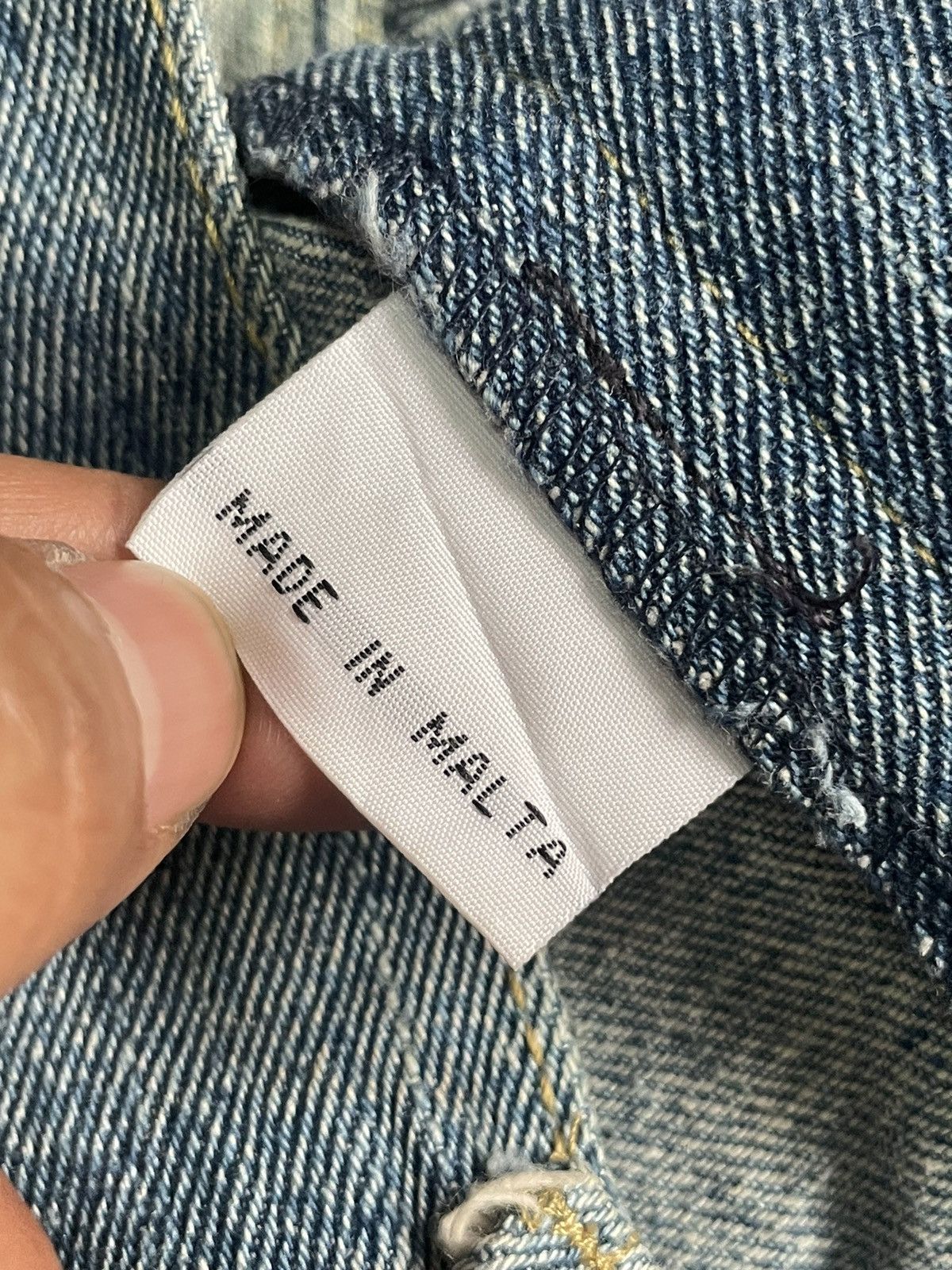 Indigo × Vintage Vintage Indigo Gold Custom Patch Denim Size US 41 - 19 Thumbnail
