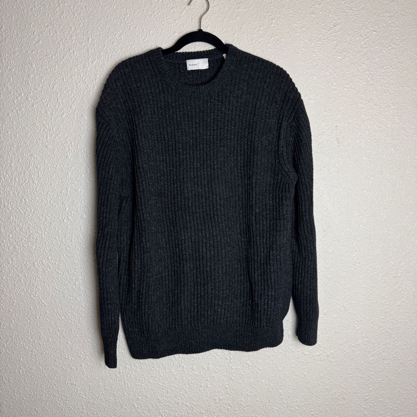 Baldwin BLDWN Grey Knit Sweater %100 Cotton Size Large Size US L / EU 52-54 / 3 - 1 Thumbnail
