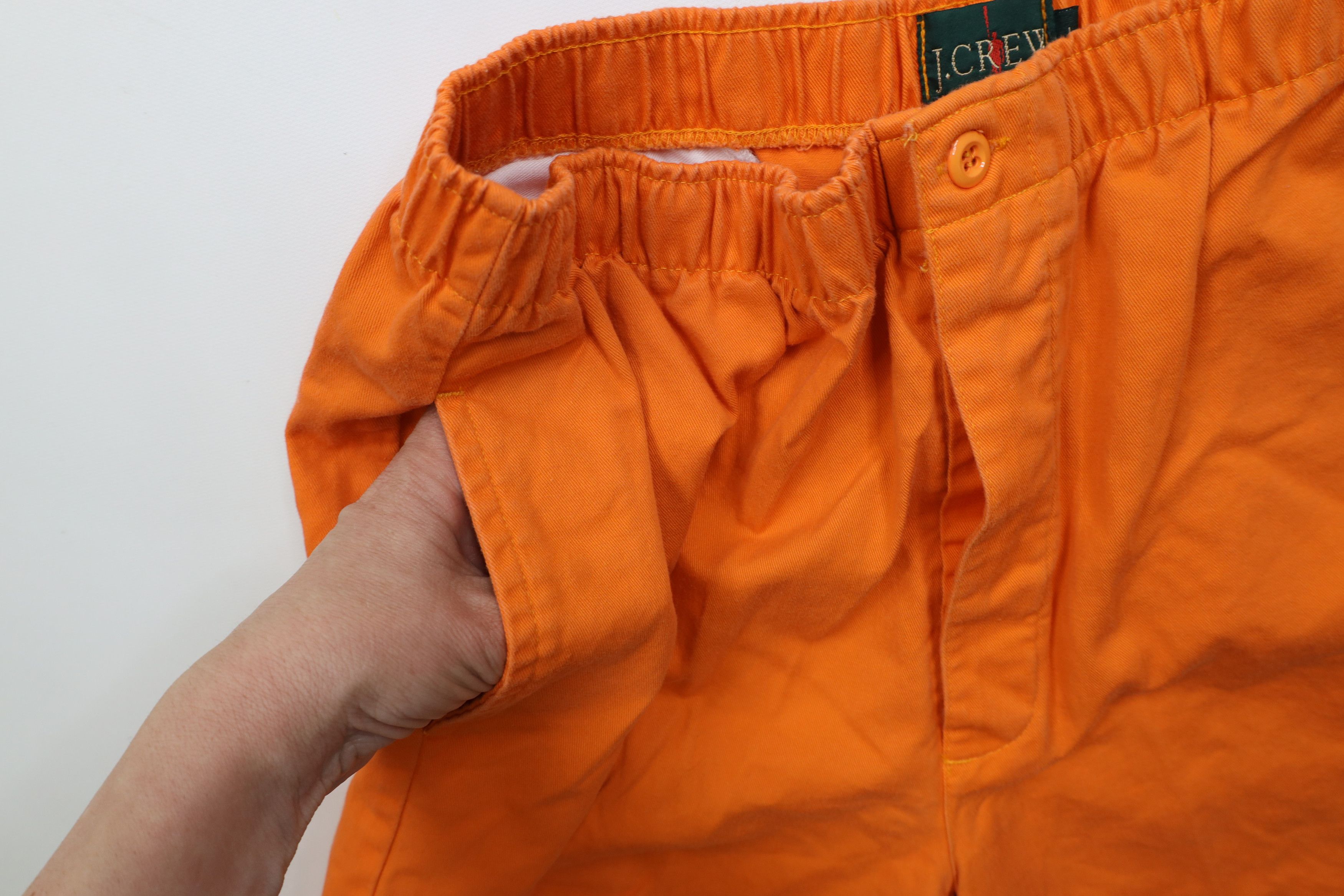 J.Crew × Vintage Vintage 90s J Crew Cotton Above Knee Shorts Orange USA Size US 34 / EU 50 - 8 Thumbnail