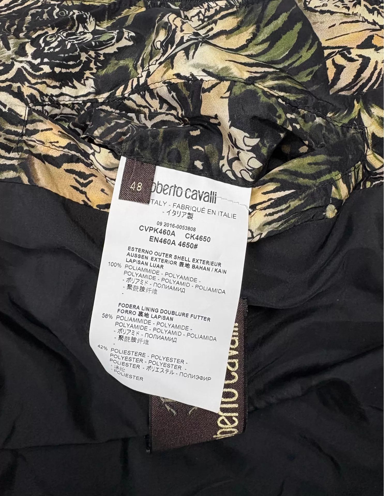 Roberto Cavalli Roberto Cavalli Men's Tiger Print Hooded Jacket 48 Size US M / EU 48-50 / 2 - 6 Thumbnail