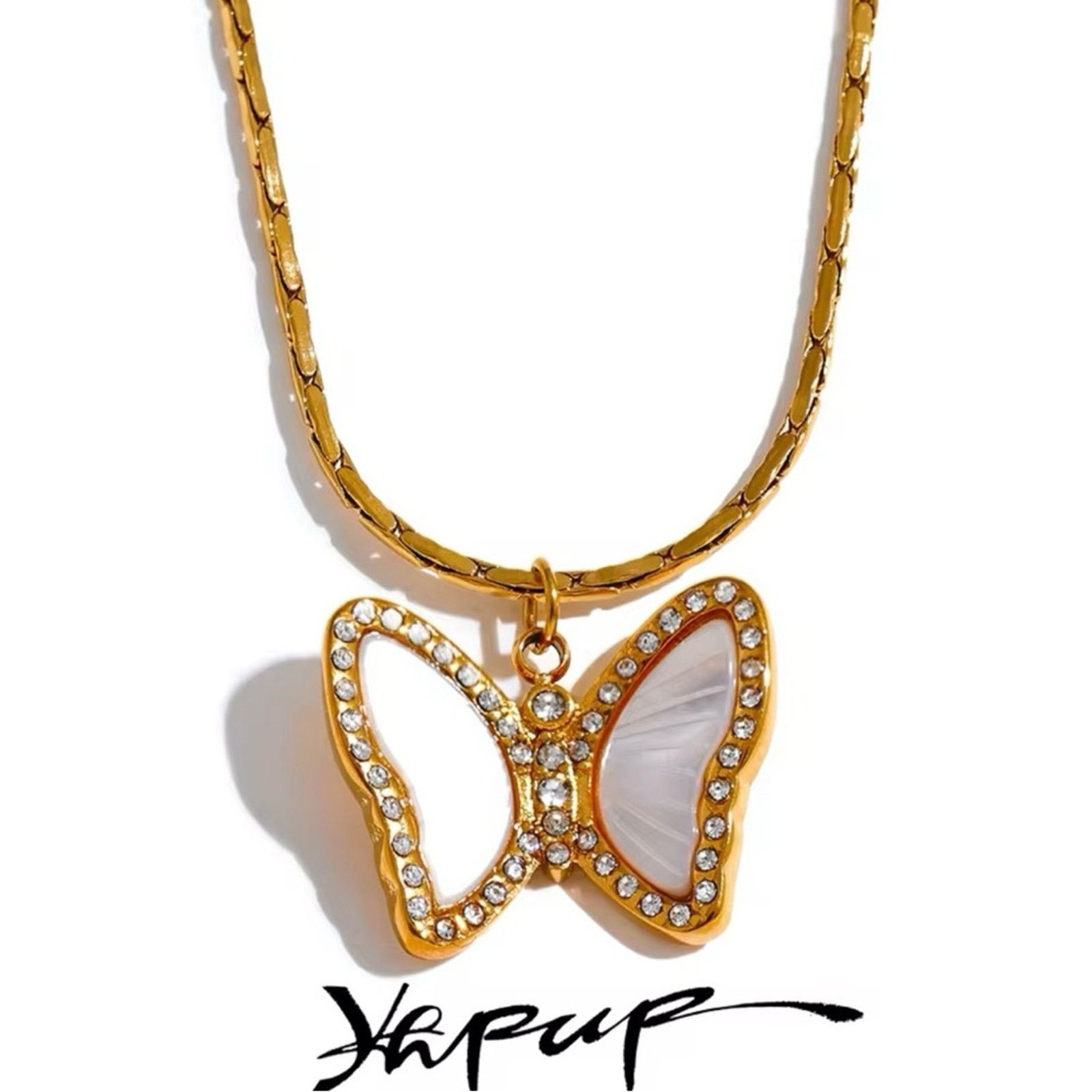 Other Delicate Stainless Steel Natural Butterfly Cast Necklace 17” Size ONE SIZE - 1 Thumbnail