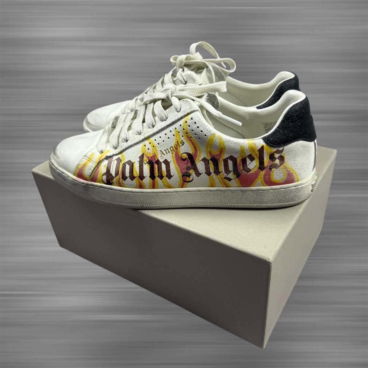 Palm Angels Palm Angels Palm One Low-Top Flame Print Shoes Size US 8 / EU 41 - 1 Thumbnail